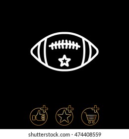 Web line icon. American football 