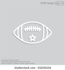 Web line icon. American football 