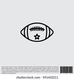 Web line icon. American football 