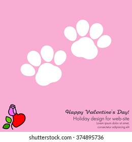 Web line icon. Animal footprint.