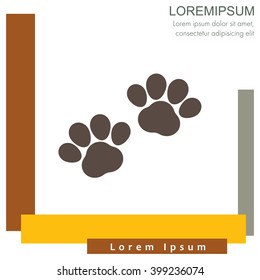 Web line icon. Animal footprint.
