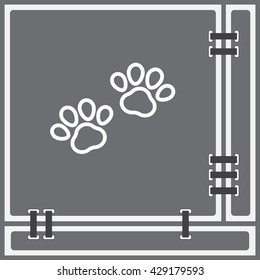Web line icon. Animal footprint.