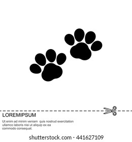 Web line icon. Animal footprint.