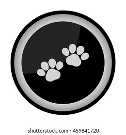 Web line icon. Animal footprint.