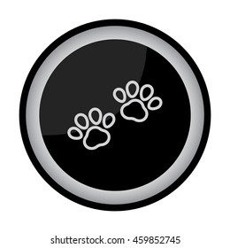 Web line icon. Animal footprint.