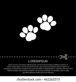 Web line icon. Animal footprint.