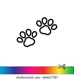 Web line icon. Animal footprint.