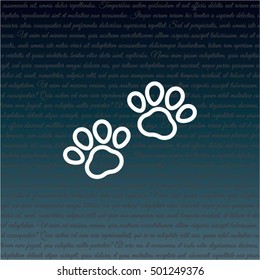 Web line icon. Animal footprint.