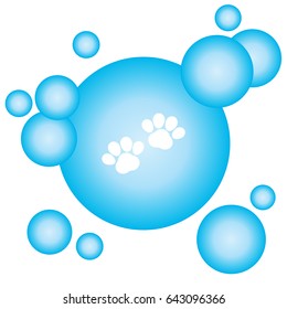Web line icon. Animal footprint.