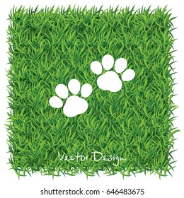 Web line icon. Animal footprint.