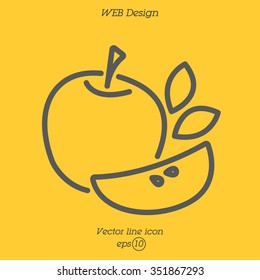 Web line icon. Apple