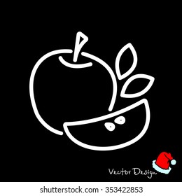 Web line icon. Apple