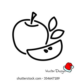 Web line icon. Apple