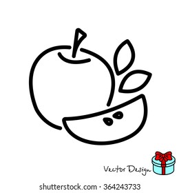 Web line icon. Apple