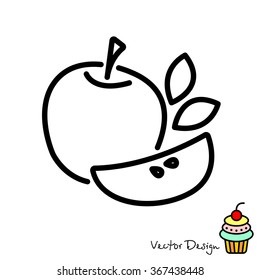 Web line icon. Apple
