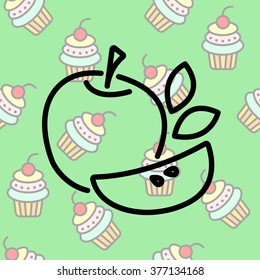 Web line icon. Apple