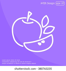 Web line icon. Apple
