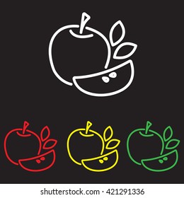 Web line icon. Apple