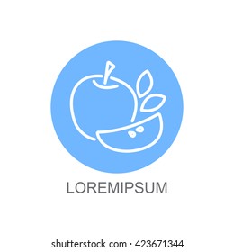 Web line icon. Apple