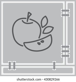 Web line icon. Apple
