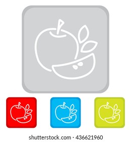 Web line icon. Apple