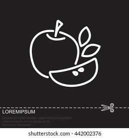 Web line icon. Apple