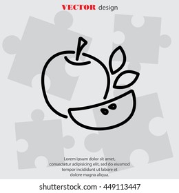 Web line icon. Apple