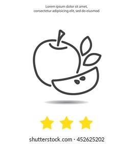 Web line icon. Apple