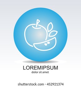 Web line icon. Apple