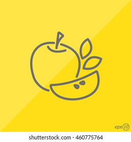 Web line icon. Apple