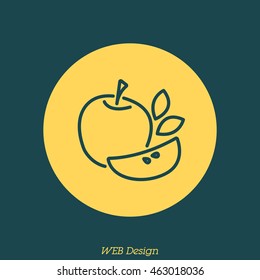 Web line icon. Apple