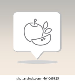 Web line icon. Apple