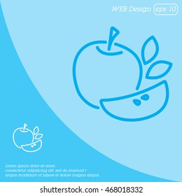 Web line icon. Apple