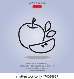 Web line icon. Apple