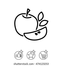 Web line icon. Apple