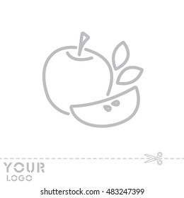 Web line icon. Apple