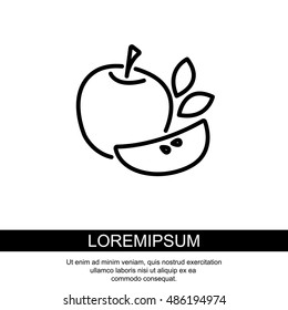 Web line icon. Apple