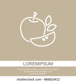 Web line icon. Apple