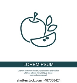 Web line icon. Apple