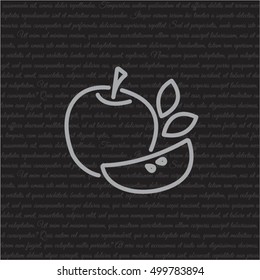 Web line icon. Apple