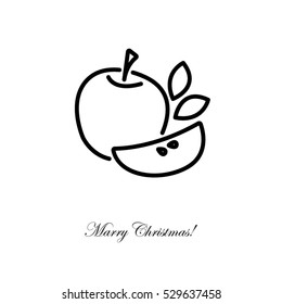 Web line icon. Apple
