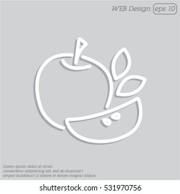 Web line icon. Apple