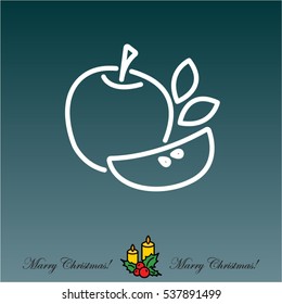 Web line icon. Apple