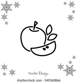 Web line icon. Apple