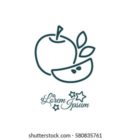 Web line icon. Apple