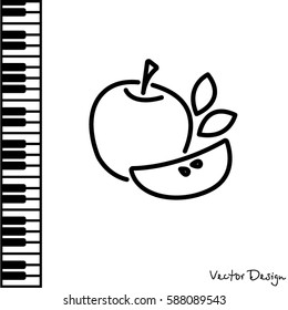 Web line icon. Apple