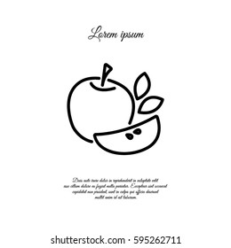 Web line icon. Apple
