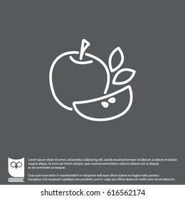 Web line icon. Apple