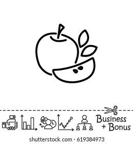 Web line icon. Apple