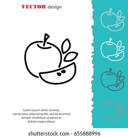 Web line icon. Apple